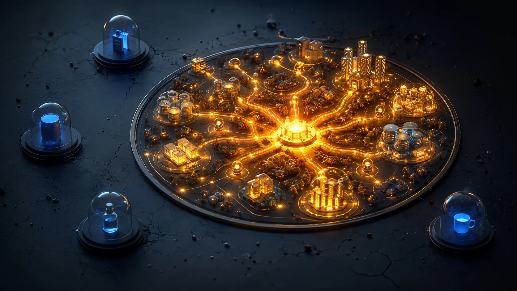 Isolated products beside a connected market ecosystem, because markets create businesses